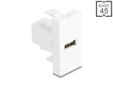 Delock Easy 45 Modul USB 2.0 Typ-A Buchse zu USB 2.0 Typ-B Buchse weiß