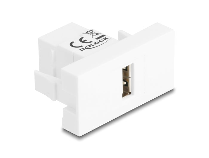Delock Easy 45 Modul USB 2.0 Typ-A Buchse zu USB 2.0 Typ-B Buchse weiß