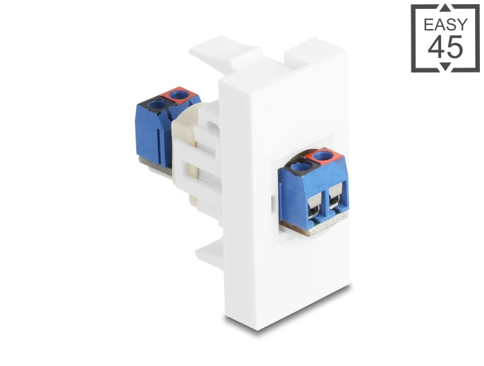 Delock Easy 45 Modul Terminalblock zu Terminalblock weiß