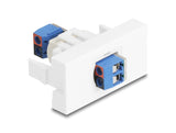 Delock Easy 45 Modul Terminalblock zu Terminalblock weiß