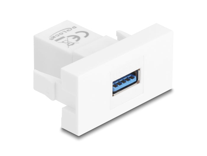 Delock Easy 45 Modul USB 5 Gbps Typ-A Buchse zu USB 5 Gbps Typ-A Buchse weiß (1:1)