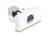 Delock Easy 45 Modul USB 5 Gbps Typ-A Buchse zu USB 5 Gbps Typ-B Buchse weiß