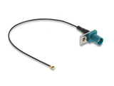 Delock Antennenkabel FAKRA Z Stecker zu MHF® I Stecker 1,13 - 20 cm 2 vorgestanztes Loch