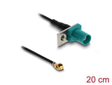 Delock Antennenkabel FAKRA Z Stecker zu MHF® I Stecker 1,13 - 20 cm 2 vorgestanztes Loch
