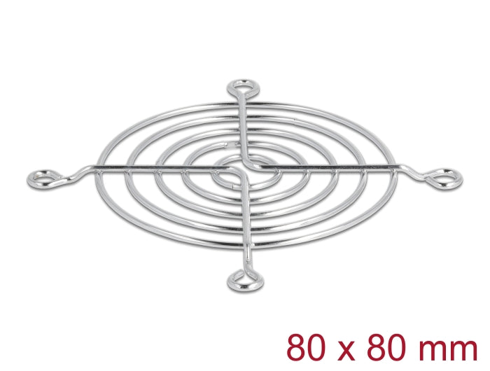 Delock Lüftergitter 80 x 80 mm silber