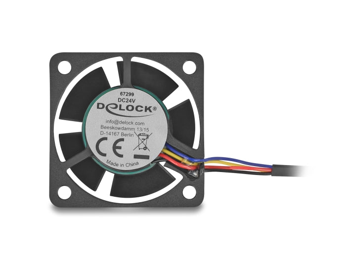 Delock Axiallüfter 24 V DC, 40 x 40 x 20 mm schwarz