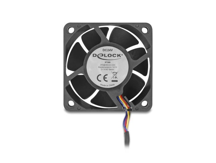 Delock Axiallüfter 24 V DC, 60 x 60 x 25 mm schwarz