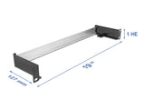Delock 19″ Hutschienenpanel zum Einbau horizontal oder vertikal 1HE Metall schwarz