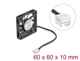 Delock Axiallüfter 12 V DC, 60 x 60 x 10 mm schwarz
