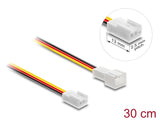 Delock Lüfter Verlängerungskabel Stecker zu Buchse 3 Pin, Steckerlänge 13 mm, 30 cm