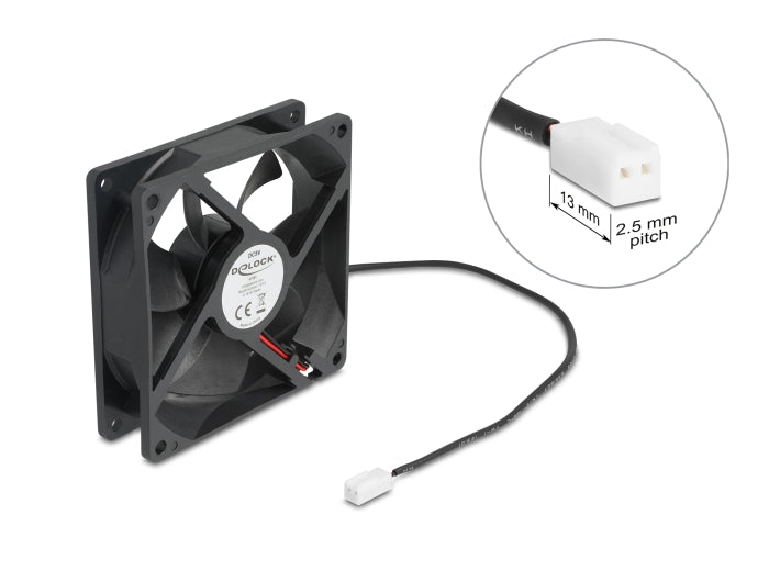 Delock Axiallüfter 5 V DC, 92 x 92 x 25 mm schwarz