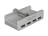 Delock Externer USB 3.0 4 Port Hub mit Feststellschraube