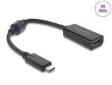 Delock USB Type-C™ Adapter zu HDMI (DP Alt Mode) 8K 60 Hz mit HDR und HDCP schwarz