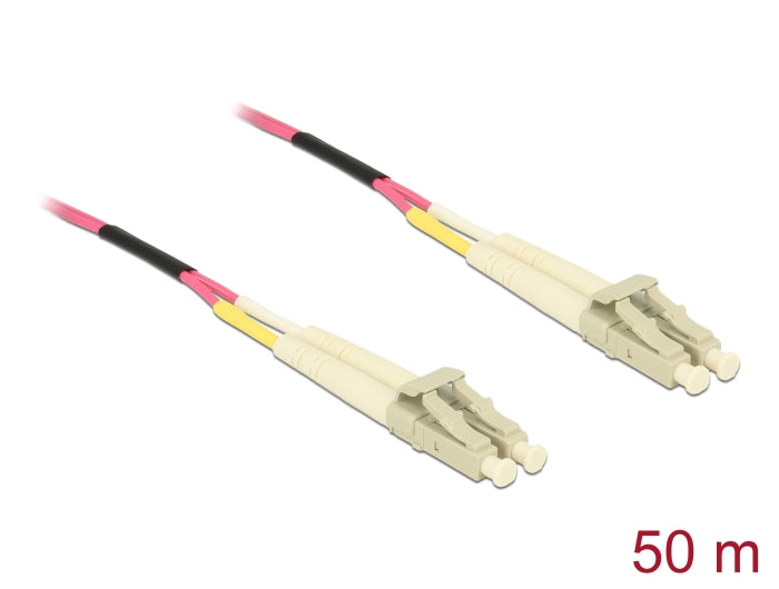 Delock LWL Kabel LC Duplex zu LC Duplex Multimode OM4 50 m
