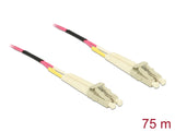 Delock LWL Kabel LC Duplex zu LC Duplex Multimode OM4 75 m