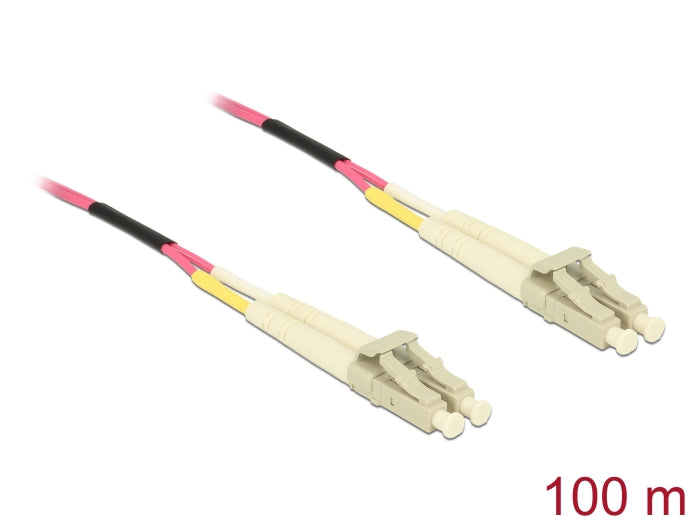 Delock LWL Kabel LC Duplex zu LC Duplex Multimode OM4 100 m