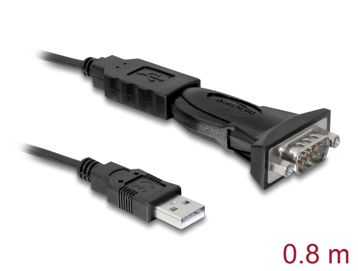 Delock Adapter USB 2.0 Typ-A zu 1 x Seriell RS-232 DB9