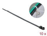 Delock Kabelbinder mit Befestigungsöse L 300 x B 4,8 mm schwarz 10 Stück