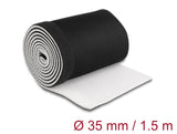 Delock Kabelschlauch Neopren flexibel mit Klettverschluss 1,5 m x 135 mm schwarz / weiß