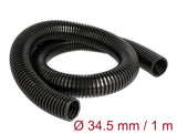 Delock Kabelschutzschlauch 1 m x 34,5 mm schwarz