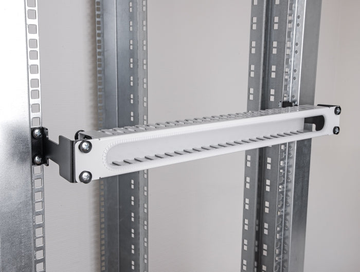 Delock Server Rack Tiefenerweiterung Adapter Montagekit zur Verlängerung der Montagetiefe bis 10 cm 1 HE schwarz
