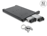 Delock Wechselrahmen für 2 x M.2 NMVe SSD mit SFF-8654 Anschluss für 12,7 mm Slim ODD Schacht
