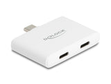 Delock USB Type-C™ Adapter zu USB-C™ Daten 10 Gbps und Video 4K 60 Hz + USB Type-C™ PD 92 W