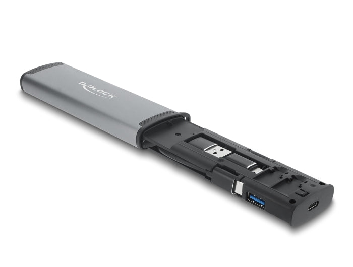 Delock USB 5 Gbps Kartenleser mit SD und Micro SD Slot und Aufbewahrungsfächern für Speicherkarten