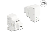 Delock Keystone Modul mit USB Type-C™ Ladebuchse PD 20 W weiß