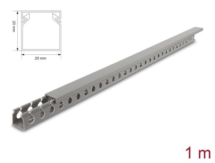 Delock Verdrahtungskanal 20 x 20 mm - Länge 1 m grau