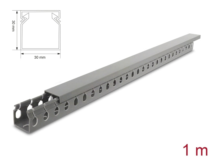 Delock Verdrahtungskanal 30 x 30 mm - Länge 1 m grau