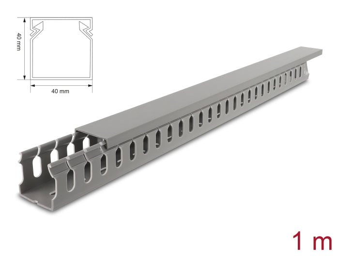 Delock Verdrahtungskanal 40 x 40 mm - Länge 1 m grau