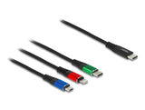 Delock USB Ladekabel 3 in 1 USB Type-C™ zu Lightning™ / Micro USB / USB Type-C™ 30 cm