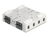 Delock LWL Wandbox für 4 x SC Simplex oder LC Duplex Adapter Metallgehäuse