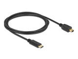 Delock Kabel USB Type-C™ 2.0 Stecker > USB 2.0 Typ Mini-B Stecker 2,0 m schwarz