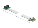 Delock Riser Karte PCI Express x1 Stecker zu x1 Slot 90° gewinkelt mit FPC Kabel 30 cm