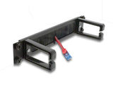 Delock 10″ Kabelmanagement Bürstenleiste mit 2 Bügeln 1 HE schwarz