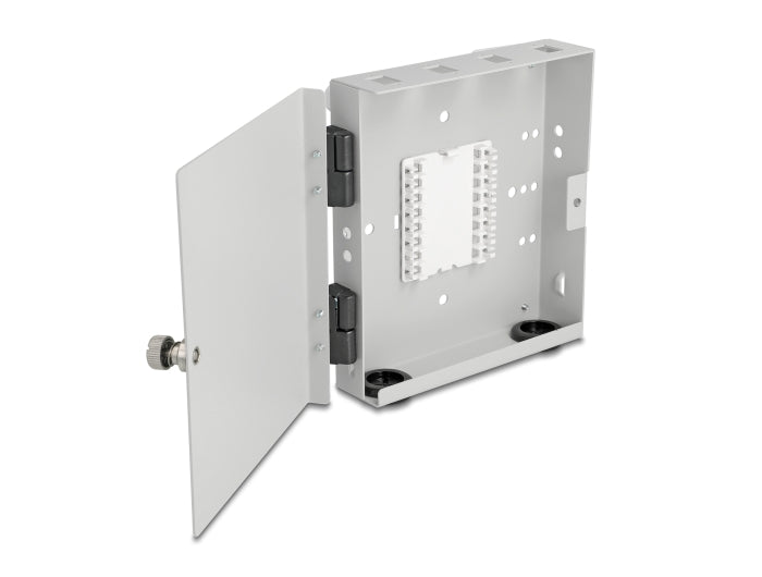 Delock LWL Wandbox für 4 x SC Simplex oder LC Duplex Adapter Metallgehäuse