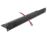 Delock 19″ Kabelmanagement Bürstenleiste mit Kabelabfangplatte 1 HE schwarz