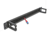 Delock 19″ Kabelmanagement Bürstenleiste mit 2 Bügeln 1 HE schwarz