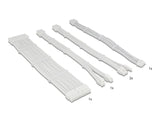 Delock PSU Verlängerungskabel Set 30 cm 5-teilig Sleeved mit Kabelkämmen (1 x 24 Pin ATX, 1 x 12 + 4 Pin 12VHPWR PCIe 5.0, 1 x 4 + 4 Pin EPS, 2 x 6 + 2 Pin PCIe) weiß