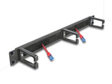 Delock 19″ Kabelmanagement Bürstenleiste mit 3 Bügeln 1 HE schwarz