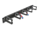 Delock 19″ Kabelmanagement Bürstenleiste mit 5 Bügeln 1 HE schwarz