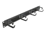 Delock 19″ Kabelmanagement Bürstenleiste mit 4 Bügeln 1 HE schwarz