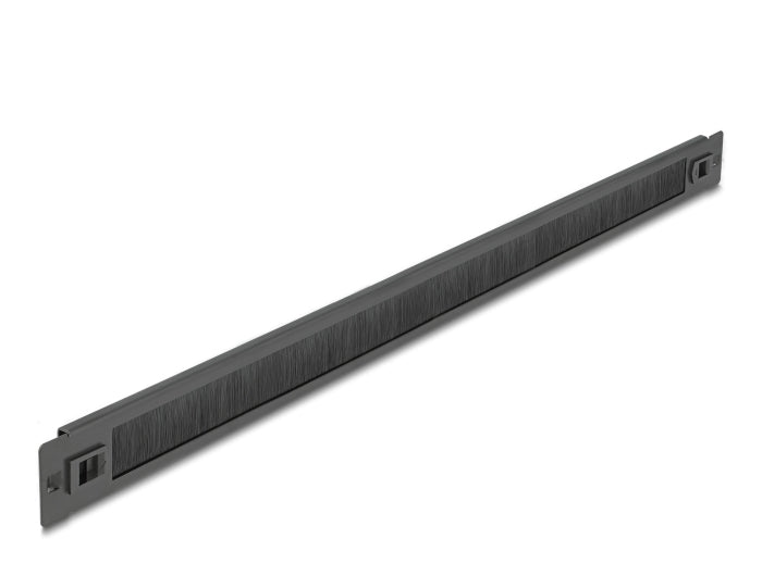 Delock 19″ Kabelmanagement Bürstenleiste werkzeugfrei 1 HE schwarz