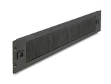 Delock 19″ Kabelmanagement Bürstenleiste werkzeugfrei 2 HE schwarz