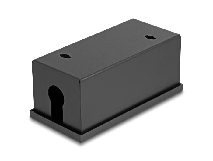 Delock Easy 45 Modulträger für Tisch- oder Wandmontage - 2 Port (22,5 x 45 mm) oder 1 Port (45 x 45 mm), Metall, schwarz