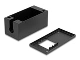 Delock Easy 45 Modulträger für Tisch- oder Wandmontage - 2 Port (22,5 x 45 mm) oder 1 Port (45 x 45 mm), Metall, schwarz