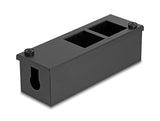 Delock Easy 45 Modulträger für Tisch- oder Wandmontage - 4 Port (22,5 x 45 mm) oder 2 Port (45 x 45 mm), Metall, schwarz
