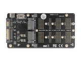 Delock Konverter M.2 Key M NVMe SSD zu OCuLink SFF-8612 und M.2 Key B SATA SSD zu SATA